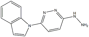 3-Hydrazino-6-(1H-indol-1-yl)pyridazine Struktur