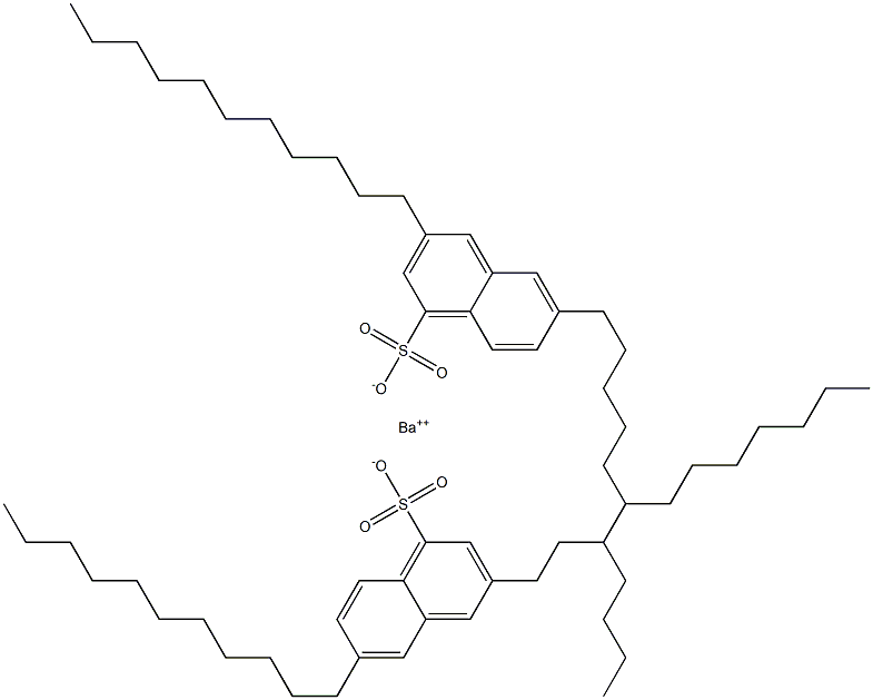 Bis(3,6-diundecyl-1-naphthalenesulfonic acid)barium salt Struktur