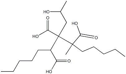 Butane-1,2,3-tricarboxylic acid 2-(2-hydroxypropyl)1,3-dipentyl ester Struktur