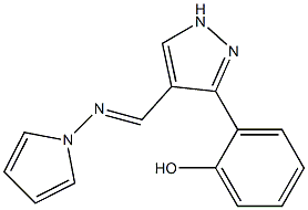 2-[4-[Pyrrolizinomethyl]-1H-pyrazol-3-yl]phenol Struktur