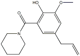 4-Allyl-2-methoxy-6-(piperidinocarbonyl)phenol Struktur