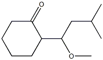 2-(1-Methoxy-3-methylbutyl)cyclohexanone Struktur