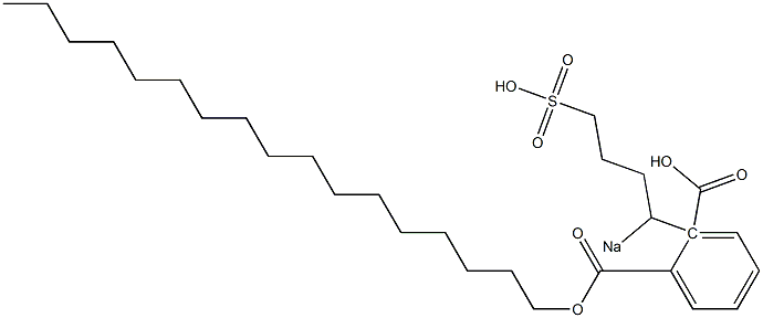 Phthalic acid 1-heptadecyl 2-(1-sodiosulfobutyl) ester Struktur