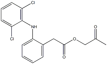 [2-[(2,6-Dichlorophenyl)amino]phenyl]acetic acid 2-oxopropyl ester Struktur