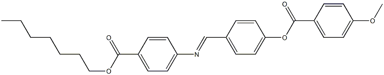 4-[4-(4-Methoxybenzoyloxy)benzylideneamino]benzoic acid heptyl ester Struktur