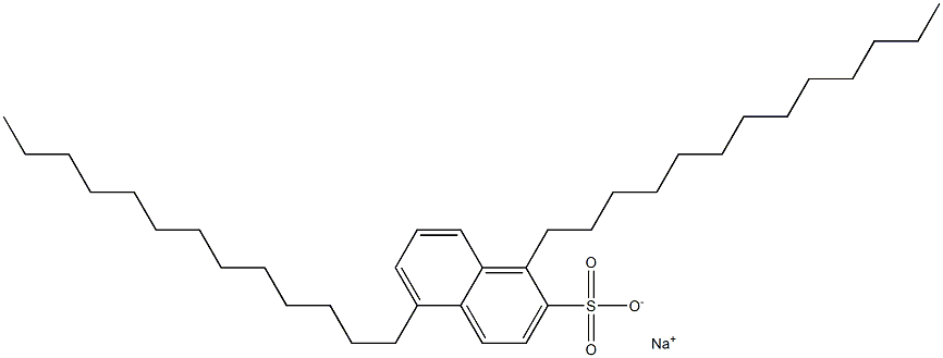 1,5-Ditridecyl-2-naphthalenesulfonic acid sodium salt Struktur