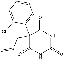 5-Allyl-5-(o-chlorophenyl)barbituric acid Struktur