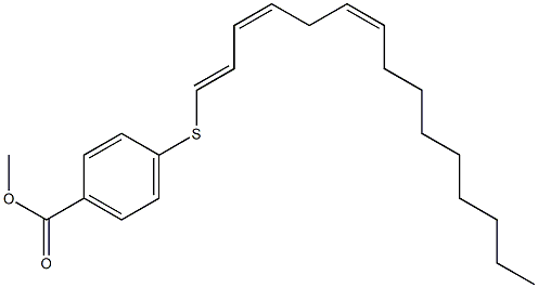 4-[[(1E,3Z,6Z)-1,3,6-Pentadecatrien-1-yl]thio]benzoic acid methyl ester Struktur