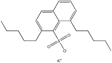 2,8-Dipentyl-1-naphthalenesulfonic acid potassium salt Struktur