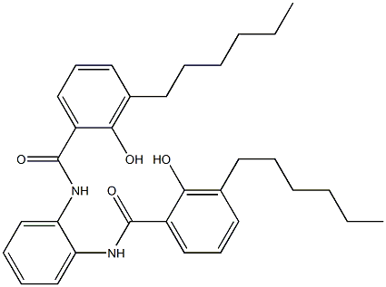 N,N'-Bis(3-hexylsalicyloyl)-o-phenylenediamine Struktur