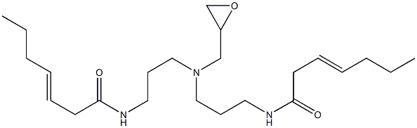 N,N-Bis[3-(3-heptenoylamino)propyl]glycidylamine Struktur