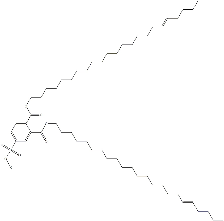 4-(Potassiosulfo)phthalic acid di(18-tricosenyl) ester Struktur