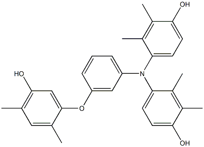 N,N-Bis(4-hydroxy-2,3-dimethylphenyl)-3-(5-hydroxy-2,4-dimethylphenoxy)benzenamine Struktur