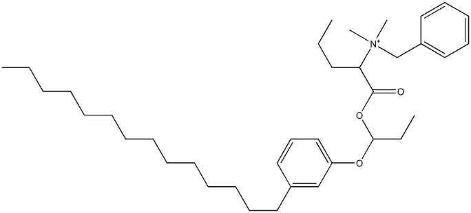 N,N-Dimethyl-N-benzyl-N-[1-[[1-(3-tetradecylphenyloxy)propyl]oxycarbonyl]butyl]aminium Struktur