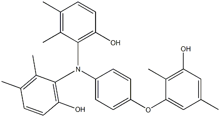 N,N-Bis(6-hydroxy-2,3-dimethylphenyl)-4-(3-hydroxy-2,5-dimethylphenoxy)benzenamine Struktur