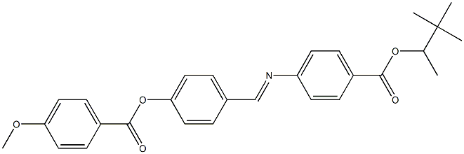 4-[4-(4-Methoxybenzoyloxy)benzylideneamino]benzoic acid (1,2,2-trimethylpropyl) ester Struktur