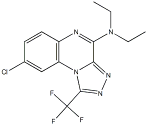 4-Diethylamino-1-trifluoromethyl-8-chloro[1,2,4]triazolo[4,3-a]quinoxaline Struktur