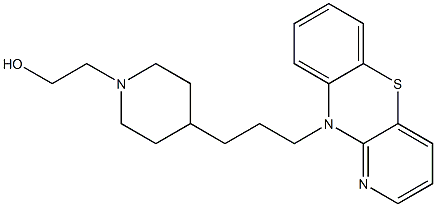 4-[3-(10H-Pyrido[3,2-b][1,4]benzothiazin-10-yl)propyl]-1-piperidineethanol Struktur