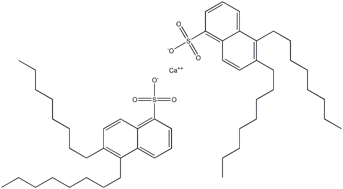 Bis(5,6-dioctyl-1-naphthalenesulfonic acid)calcium salt Struktur