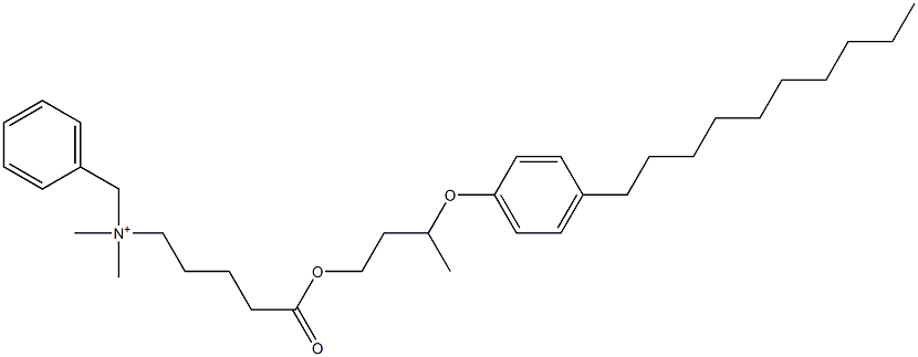 N,N-Dimethyl-N-benzyl-N-[4-[[3-(4-decylphenyloxy)butyl]oxycarbonyl]butyl]aminium Struktur