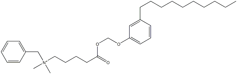 N,N-Dimethyl-N-benzyl-N-[4-[[(3-decylphenyloxy)methyl]oxycarbonyl]butyl]aminium Struktur