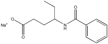 4-Benzoylaminohexanoic acid sodium salt Struktur