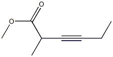 3-Hexyne-2-carboxylic acid methyl ester Struktur