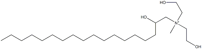 N,N-Bis(2-hydroxyethyl)-N-methyl-2-hydroxyoctadecane-1-aminium Struktur