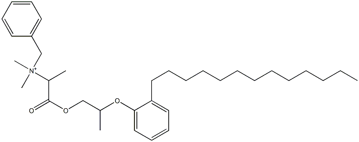 N,N-Dimethyl-N-benzyl-N-[1-[[2-(2-tridecylphenyloxy)propyl]oxycarbonyl]ethyl]aminium Struktur