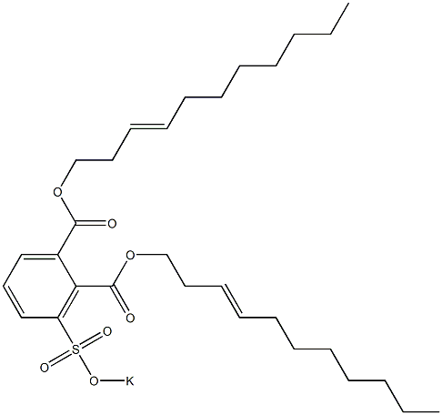 3-(Potassiosulfo)phthalic acid di(3-undecenyl) ester Struktur