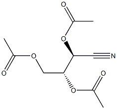 (2S,3R)-2,3,4-Triacetoxybutanenitrile Struktur