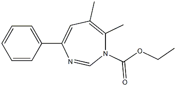 6,7-Dimethyl-4-phenyl-1H-1,3-diazepine-1-carboxylic acid ethyl ester Struktur