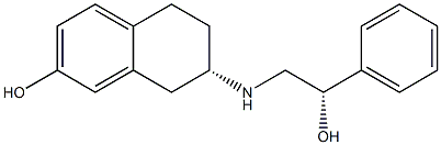 (7S)-5,6,7,8-Tetrahydro-7-[[(S)-2-hydroxy-2-phenylethyl]amino]naphthalen-2-ol Struktur