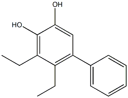 4-Phenyl-5,6-diethylbenzene-1,2-diol Struktur