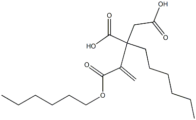 3-Butene-1,2,3-tricarboxylic acid 2,3-dihexyl ester Struktur