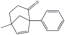 1-Phenyl-5-methylbicyclo[3.2.1]oct-6-en-2-one Struktur