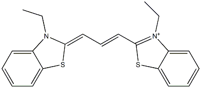 2-[(1E,3Z)-3-[3-Ethylbenzothiazole-2(3H)-ylidene]-1-propenyl]-3-ethylbenzothiazole-3-ium Struktur