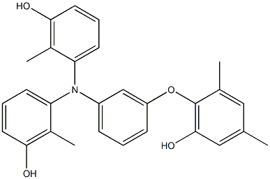 N,N-Bis(3-hydroxy-2-methylphenyl)-3-(6-hydroxy-2,4-dimethylphenoxy)benzenamine Struktur