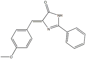 2-Phenyl-4-[(Z)-4-methoxyphenylmethylene]-1H-imidazol-5-one Struktur