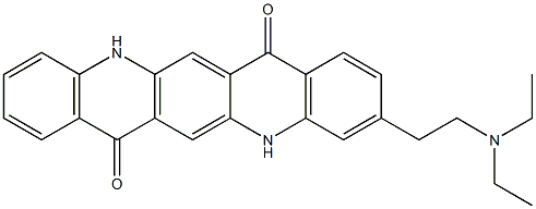 3-[2-(Diethylamino)ethyl]-5,12-dihydroquino[2,3-b]acridine-7,14-dione Struktur