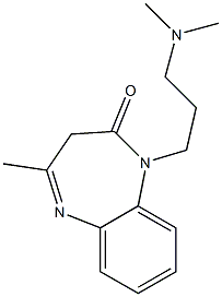 1-[3-(Dimethylamino)propyl]-4-methyl-1H-1,5-benzodiazepin-2(3H)-one Struktur