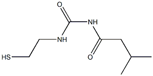 1-(3-Methylbutyryl)-3-(2-mercaptoethyl)urea Struktur