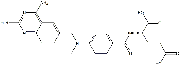 N-[4-[(2,4-Diaminoquinazolin-6-ylmethyl)methylamino]benzoyl]-L-glutamic acid Struktur