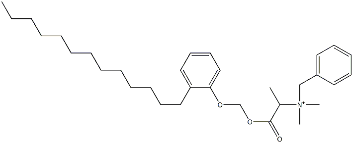 N,N-Dimethyl-N-benzyl-N-[1-[[(2-tridecylphenyloxy)methyl]oxycarbonyl]ethyl]aminium Struktur