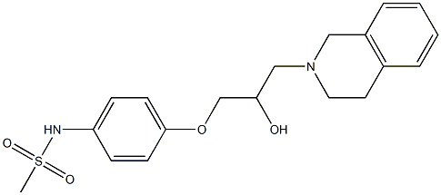 N-[4-[2-Hydroxy-3-[(1,2,3,4-tetrahydroisoquinolin)-2-yl]propyloxy]phenyl]methanesulfonamide Struktur