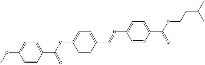 4-[4-(4-Methoxybenzoyloxy)benzylideneamino]benzoic acid isopentyl ester Struktur