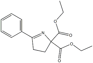 5-Phenyl-3,4-dihydro-2H-pyrrole-2,2-dicarboxylic acid diethyl ester Struktur