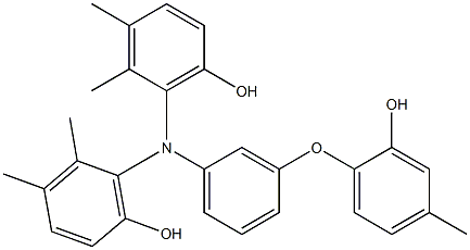 N,N-Bis(6-hydroxy-2,3-dimethylphenyl)-3-(2-hydroxy-4-methylphenoxy)benzenamine Struktur