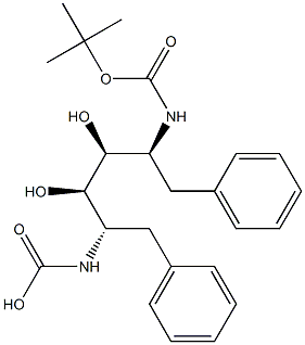 [(2S,3S,4R,5S)-1,6-Diphenyl-3,4-dihydroxyhexane-2,5-diyl]bis(carbamic acid tert-butyl) ester Struktur