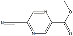 5-Methoxycarbonyl-2-pyrazinecarbonitrile Struktur